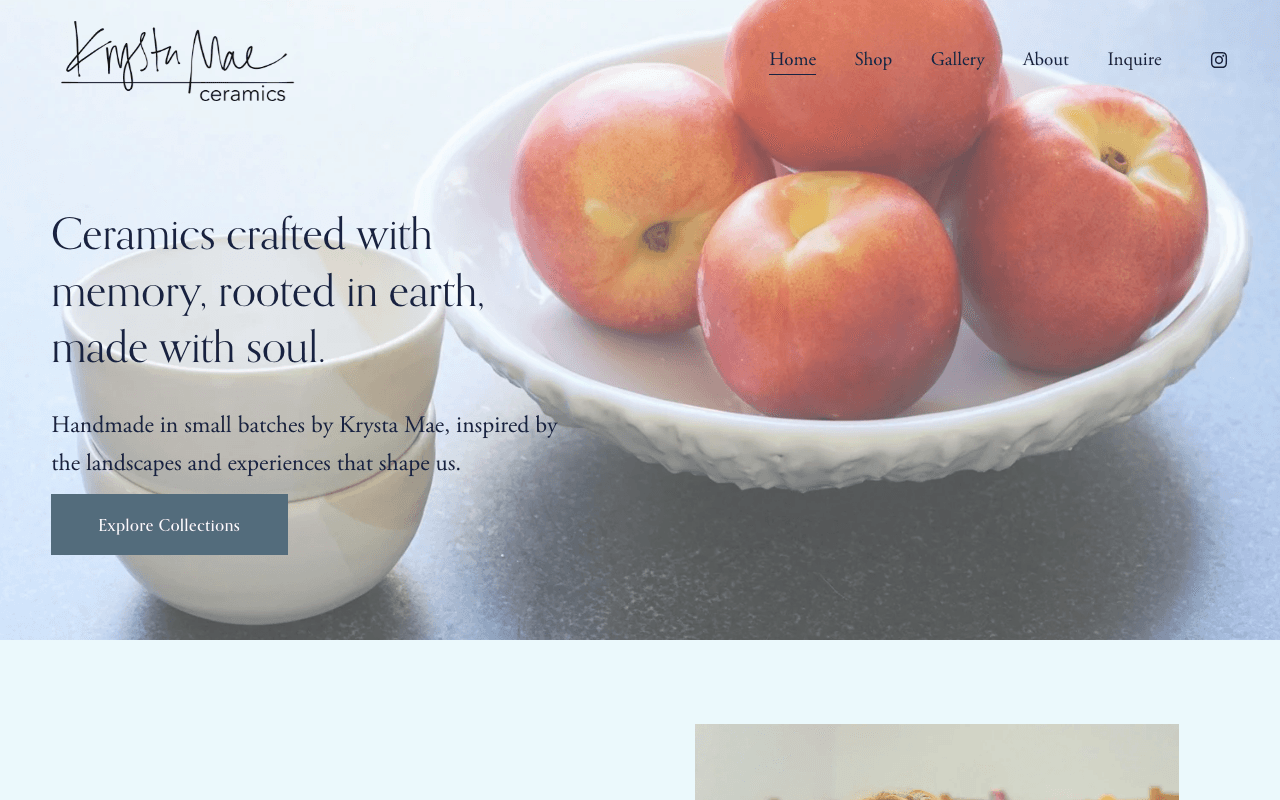 Krysta Mae Ceramics screenshot